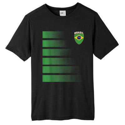 Brazilian Soccer Jersey Brazil Football Brazil Flag Tall Fusion ChromaSoft Performance T-Shirt