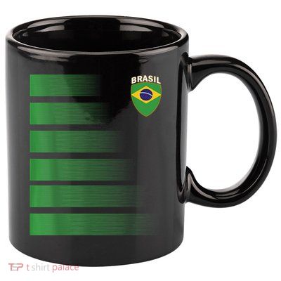 Brazilian Soccer Jersey Brazil Football Brazil Flag 11oz C Handle Ceramic Mug