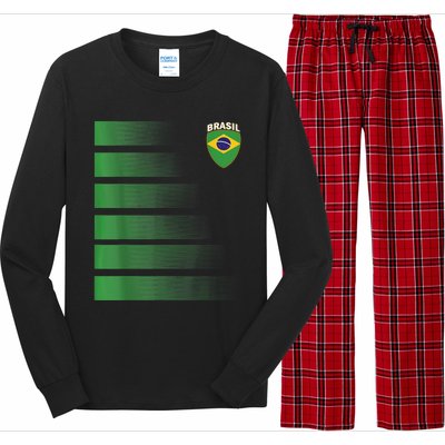 Brazilian Soccer Jersey Brazil Football Brazil Flag Long Sleeve Pajama Set