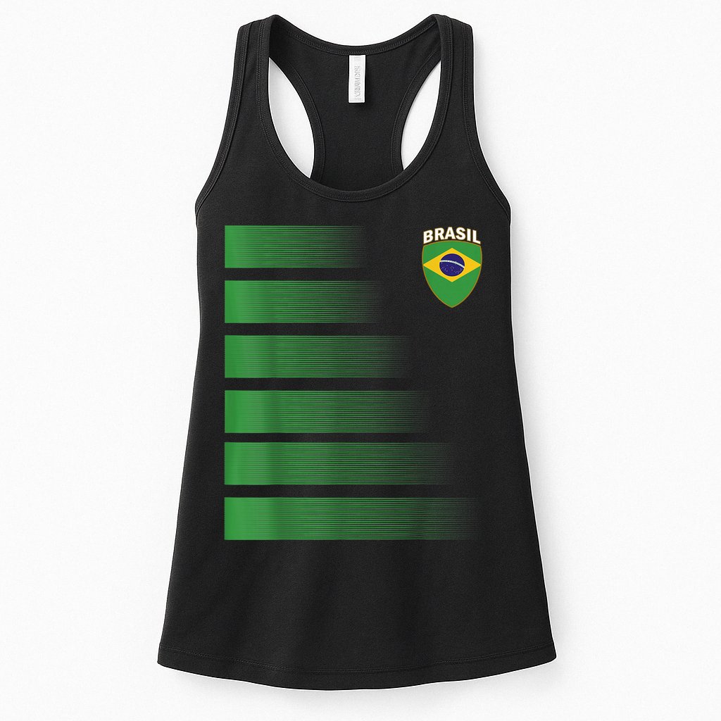 Brazilian Soccer Jersey Brazil Football Brazil Flag Womens Tank Top