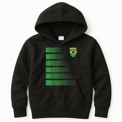 Brazilian Soccer Jersey Brazil Football Brazil Flag Kids Hoodie