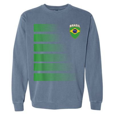 Brazilian Soccer Jersey Brazil Football Brazil Flag Garment-Dyed Sweatshirt