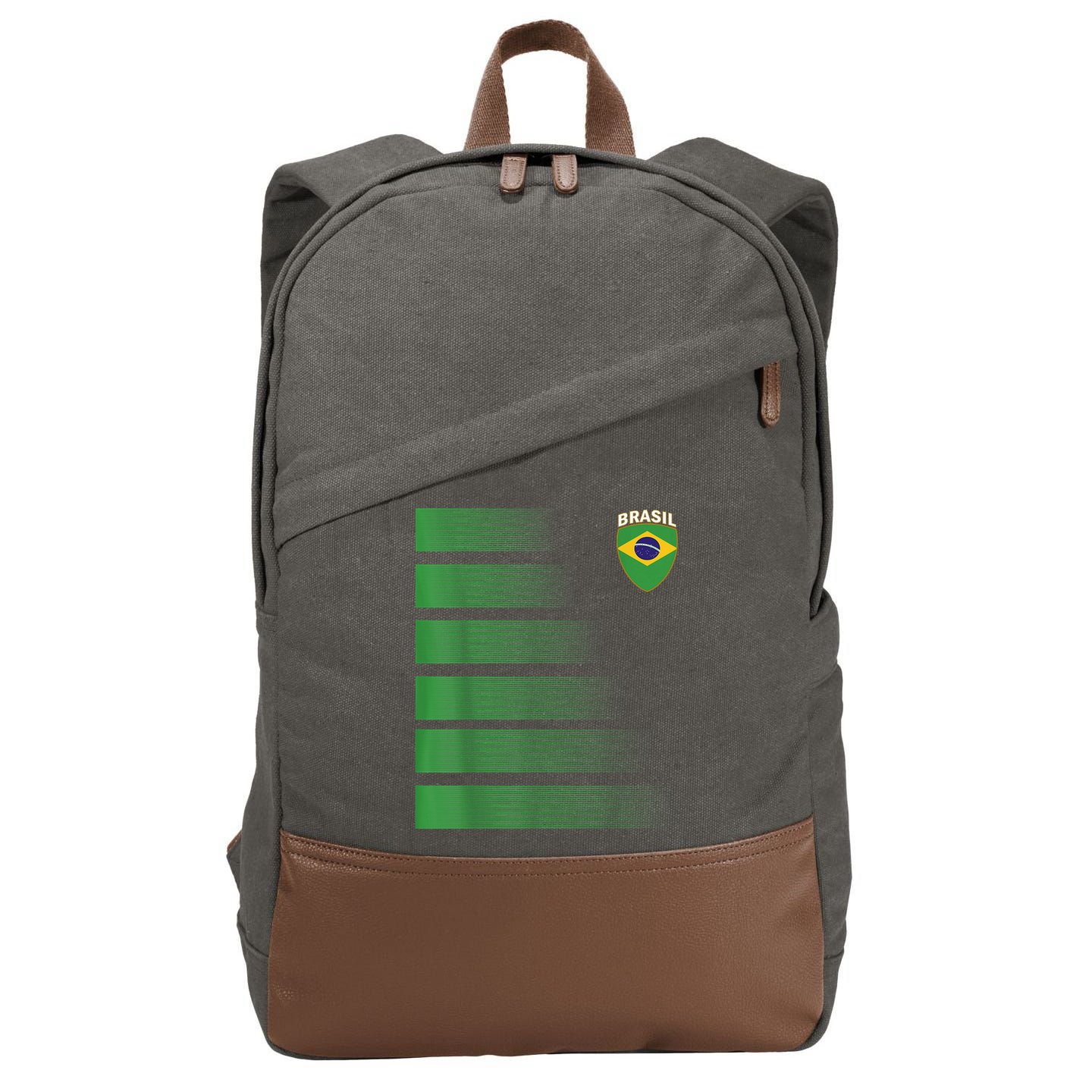 Brazilian Soccer Jersey Brazil Football Brazil Flag Cotton Canvas Backpack