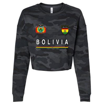 Bolivia Sportsoccer Jersey Flag Football Cropped Pullover Crew