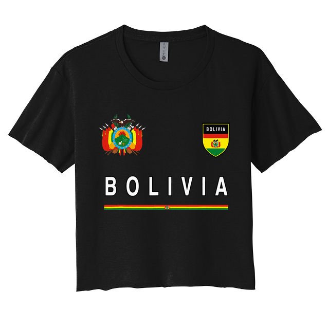 Bolivia Sportsoccer Jersey Flag Football Crop Top