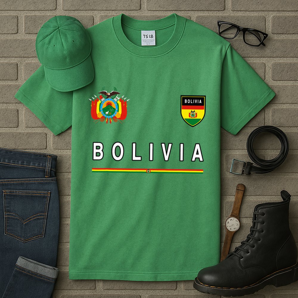 Bolivia Sportsoccer Jersey Flag Football Tall T-Shirt