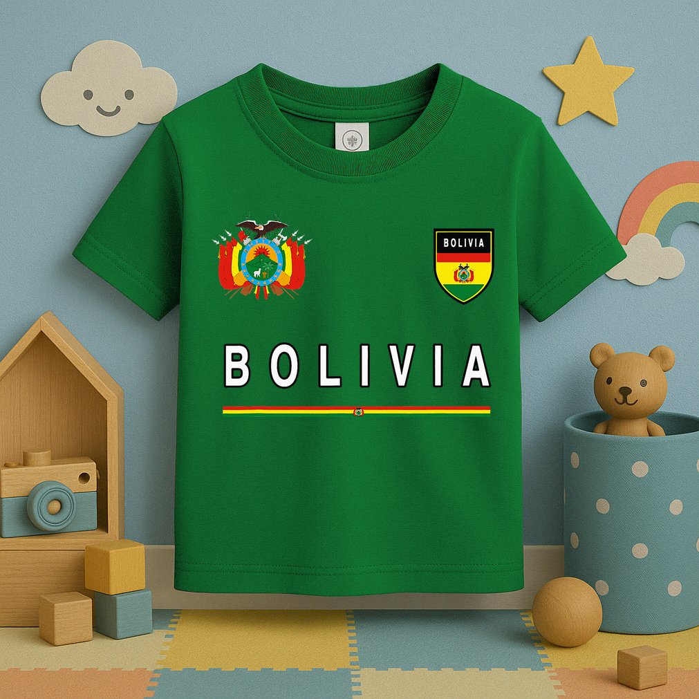 Bolivia Sportsoccer Jersey Flag Football Toddler T-Shirt