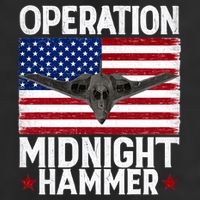 B-2 Stealth Jet Operation Midnight Hammer American Flag 7 Panel Mesh Trucker Snapback Hat