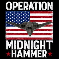 B-2 Stealth Jet Operation Midnight Hammer American Flag Baby Bodysuit