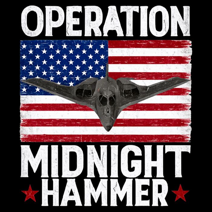 B-2 Stealth Jet Operation Midnight Hammer American Flag Baby Bodysuit
