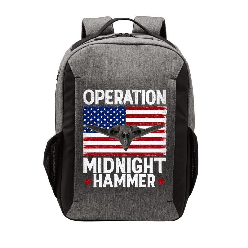 B-2 Stealth Jet Operation Midnight Hammer American Flag Vector Backpack