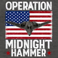 B-2 Stealth Jet Operation Midnight Hammer American Flag Vector Backpack