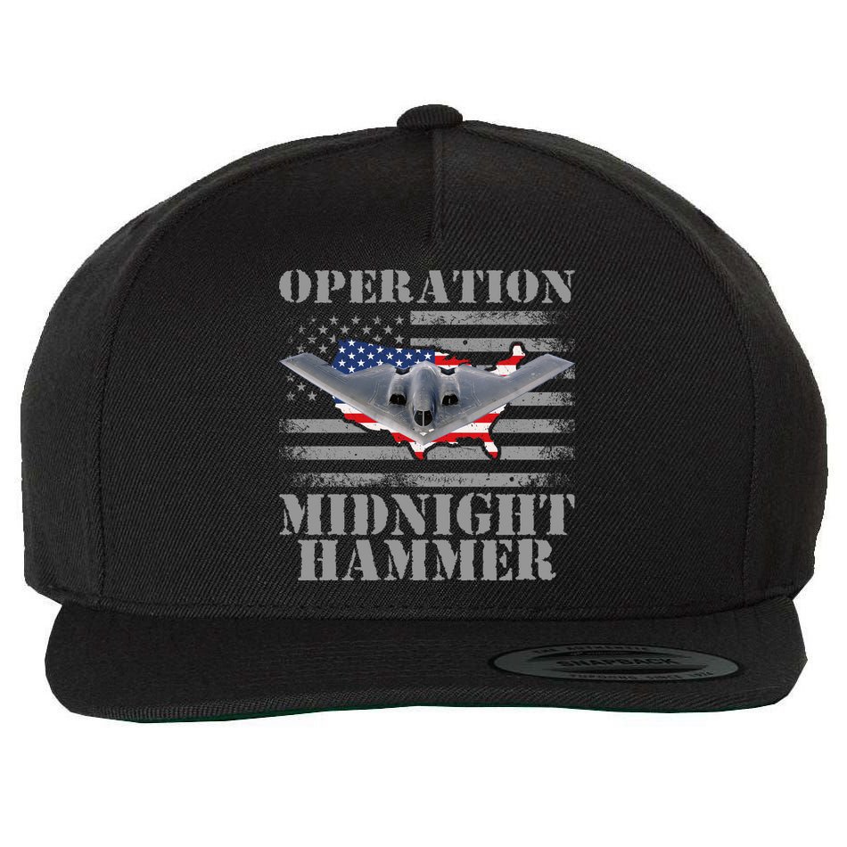 B-2 Stealth Jet Operation Midnight Hammer Wool Snapback Cap