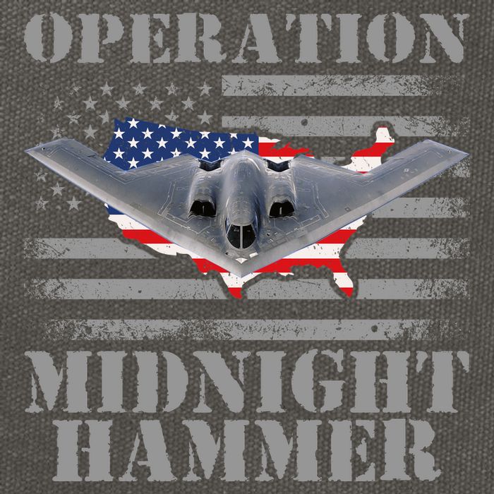 B-2 Stealth Jet Operation Midnight Hammer Cotton Canvas Backpack