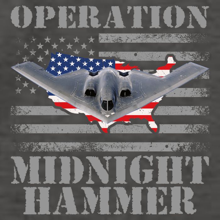 B-2 Stealth Jet Operation Midnight Hammer Vector Backpack