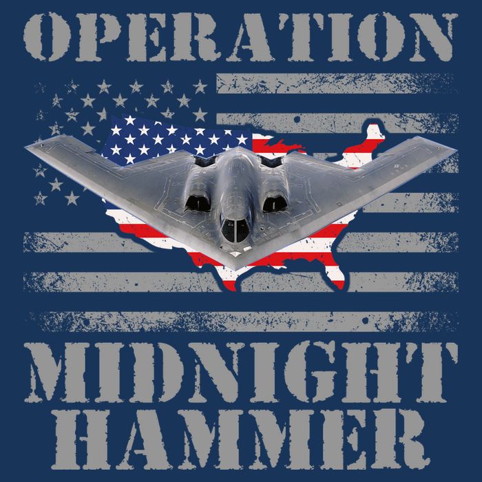 B-2 Stealth Jet Operation Midnight Hammer 7 Panel Mesh Trucker Snapback Hat