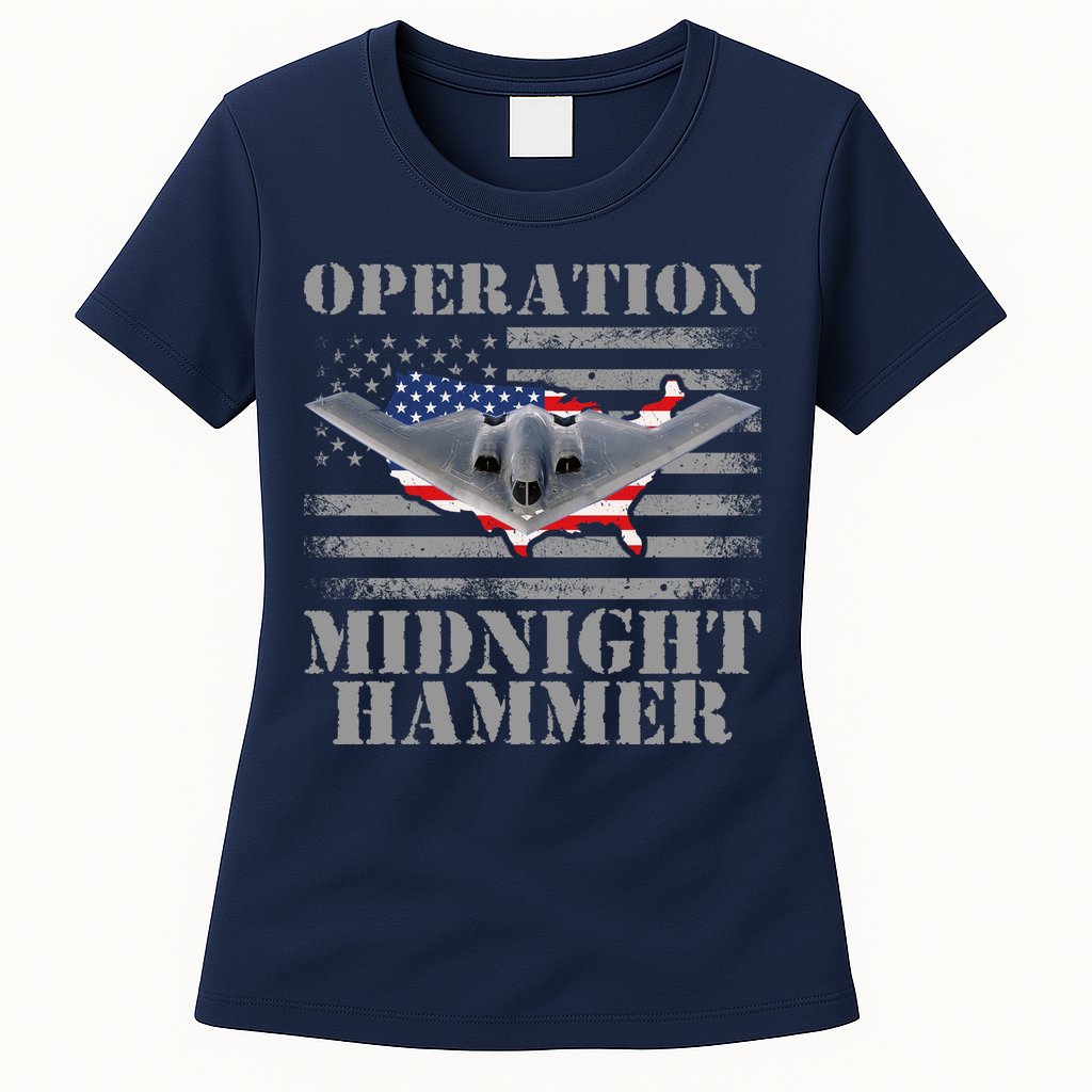 B-2 Stealth Jet Operation Midnight Hammer Womens T-Shirt