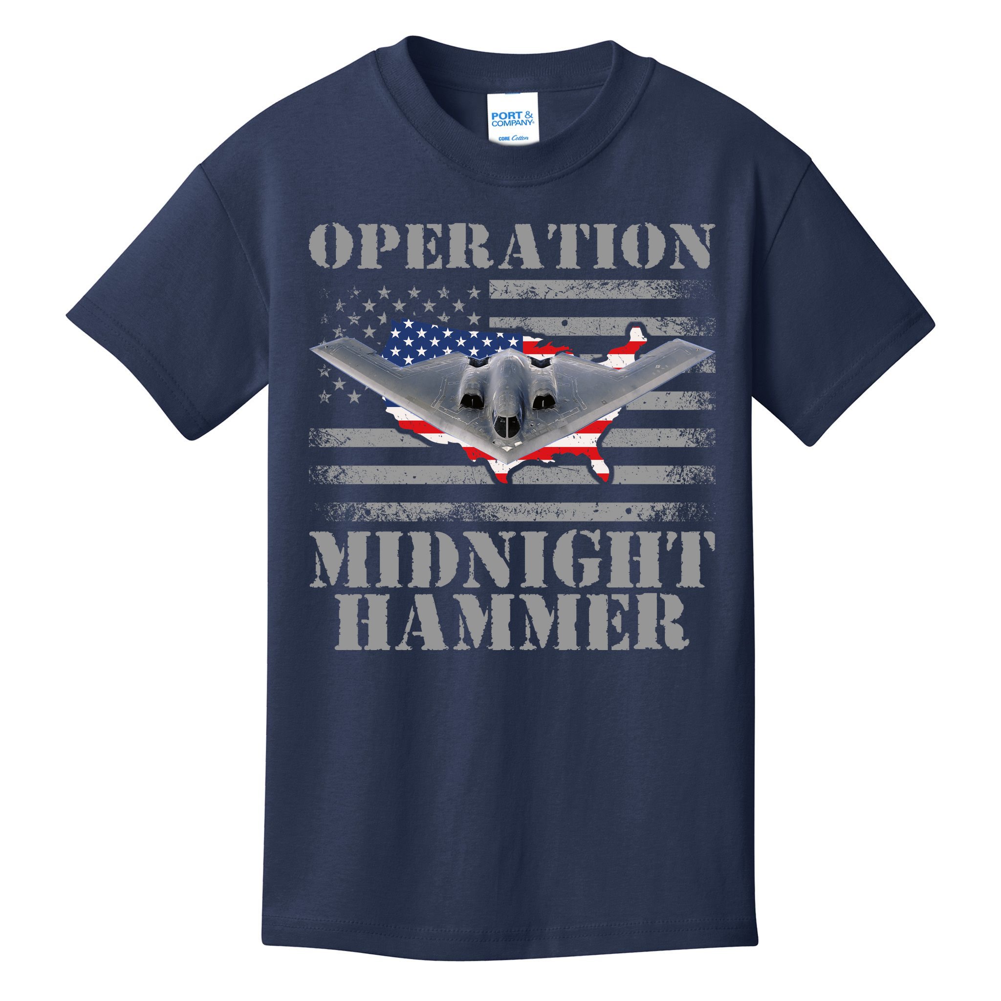 B-2 Stealth Jet Operation Midnight Hammer Kids T-Shirt