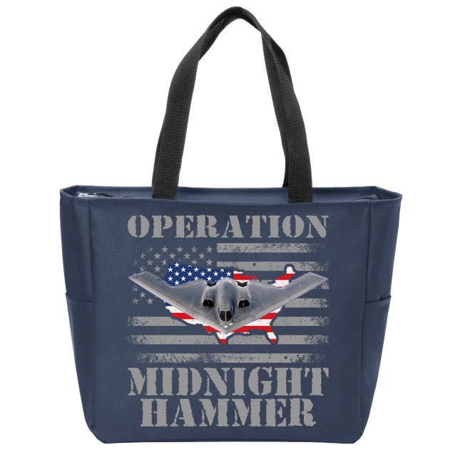 B-2 Stealth Jet Operation Midnight Hammer Zip Tote Bag