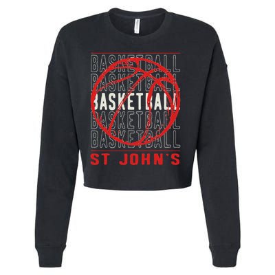 Basketball St Johns Cropped Pullover Crew