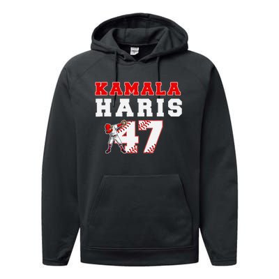 Baseball Style Kamala Vote For 2024 President Kamala Harris Performance Fleece Hoodie