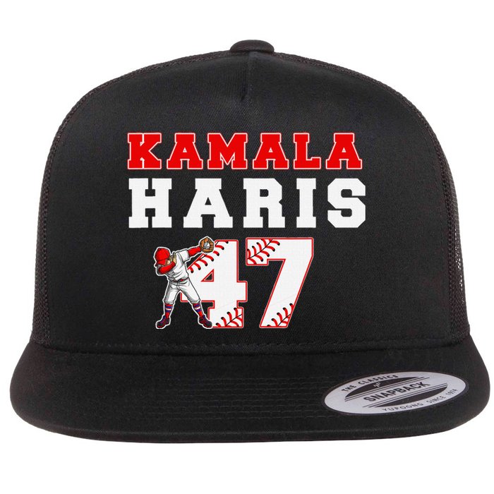 Baseball Style Kamala Vote For 2024 President Kamala Harris Flat Bill Trucker Hat