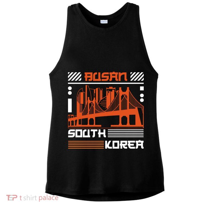 Busan South Korea Ladies PosiCharge Tri-Blend Wicking Tank