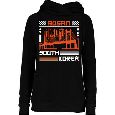 Busan South Korea Womens Funnel Neck Pullover Hood
