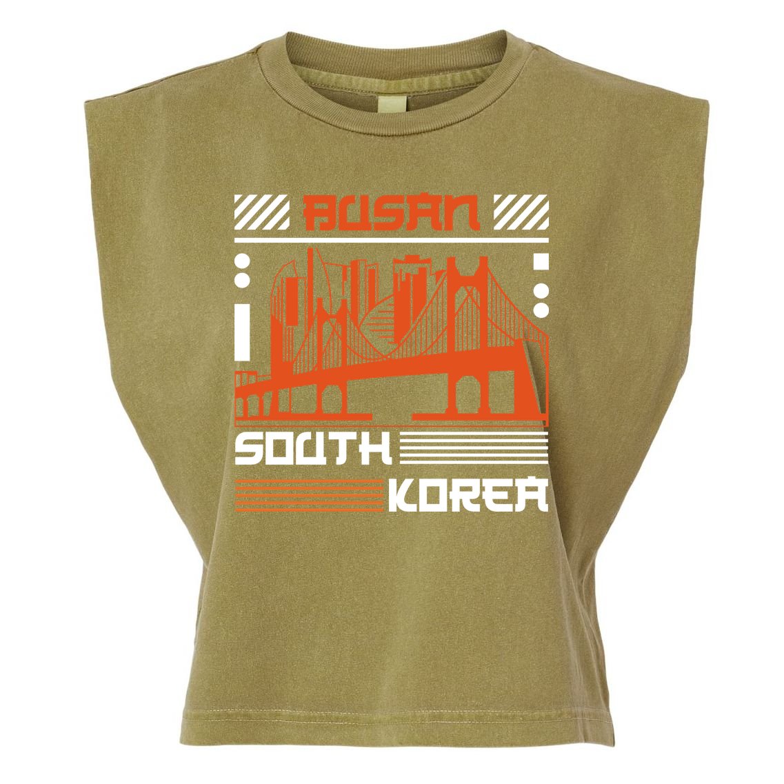 Busan South Korea Garment-Dyed Women's Muscle Tee