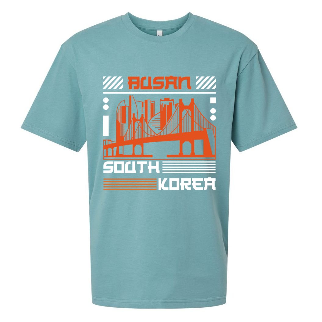 Busan South Korea Sueded Cloud Jersey T-Shirt