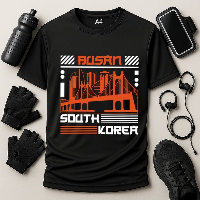 Busan South Korea Cooling Performance Crew T-Shirt
