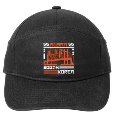 Busan South Korea 7-Panel Snapback Hat