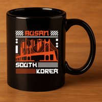 Busan South Korea 11oz C Handle Ceramic Mug