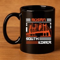 Busan South Korea 11oz C Handle Ceramic Mug