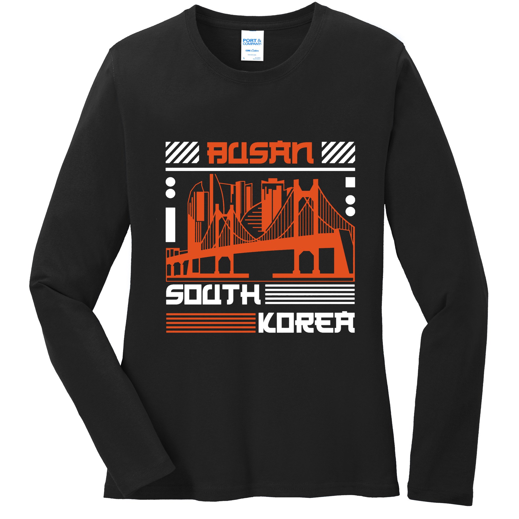 Busan South Korea Ladies Long Sleeve Shirt