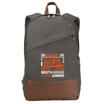 Busan South Korea Cotton Canvas Backpack