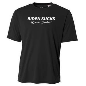 Biden Sucks Kamala Swallows Funny Biden And Kamala Cooling Performance Crew T-Shirt