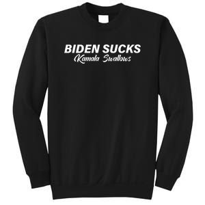 Biden Sucks Kamala Swallows Funny Biden And Kamala Sweatshirt