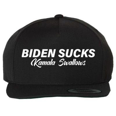 Biden Sucks Kamala Swallows Funny Biden And Kamala Wool Snapback Cap