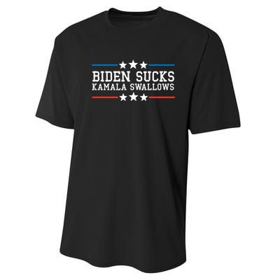 Biden Sucks Kamala Swallows Funny Biden And Kamala Performance Sprint T-Shirt