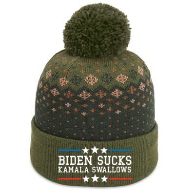 Biden Sucks Kamala Swallows Funny Biden And Kamala The Baniff Cuffed Pom Beanie