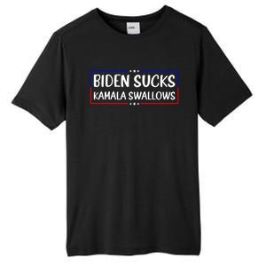 Biden Sucks Kamala Swallows Funny Biden And Kamala Tall Fusion ChromaSoft Performance T-Shirt