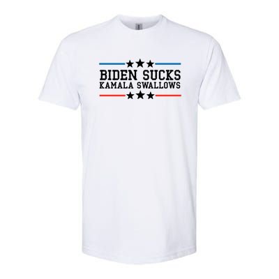 Biden Sucks Kamala Swallows Funny Biden And Kamala Softstyle® CVC T-Shirt