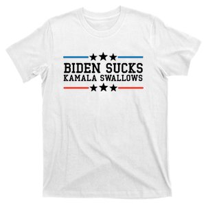 Biden Sucks Kamala Swallows Funny Biden And Kamala T-Shirt