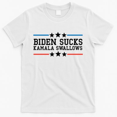 Biden Sucks Kamala Swallows Funny Biden And Kamala T-Shirt