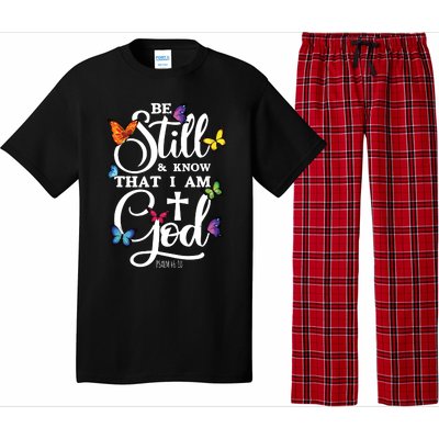 Be Still Know That I Am God Butterfly Art Religious Pajama Set