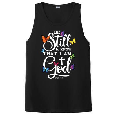 Be Still Know That I Am God Butterfly Art Religious PosiCharge Competitor Tank