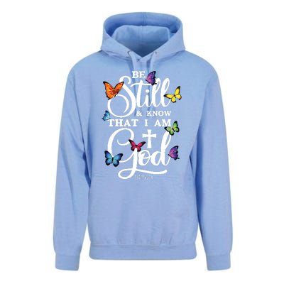 Be Still Know That I Am God Butterfly Art Religious Unisex Surf Hoodie