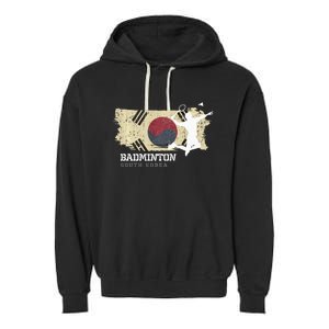 Badminton South Korea Net Games Player Badminton Garment-Dyed Fleece Hoodie