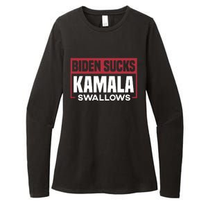 Biden Sucks Kamala Swallows Womens CVC Long Sleeve Shirt